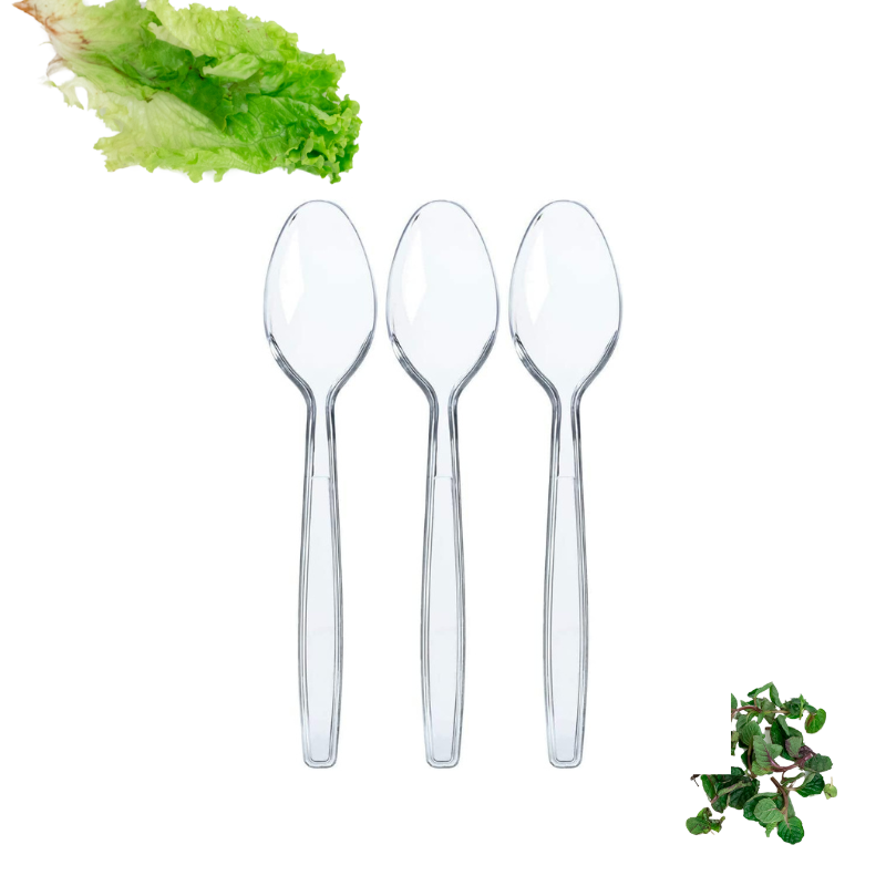 Transparent Spoons 1 Pack (100 Pieces)