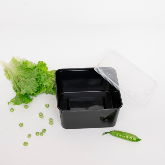 Black Square Container (1500ml)