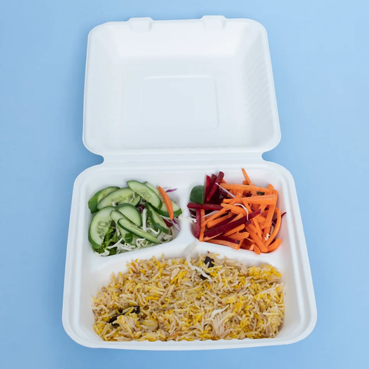 Bagasse Container 3 portion