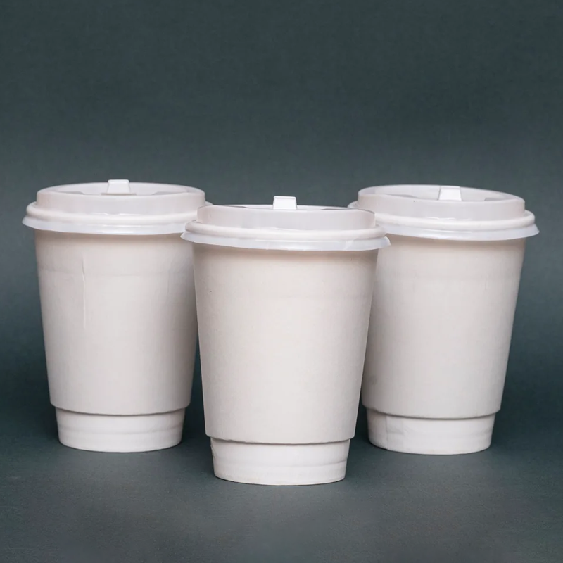 Coffee Cup Single Wall with Lid (12oz)