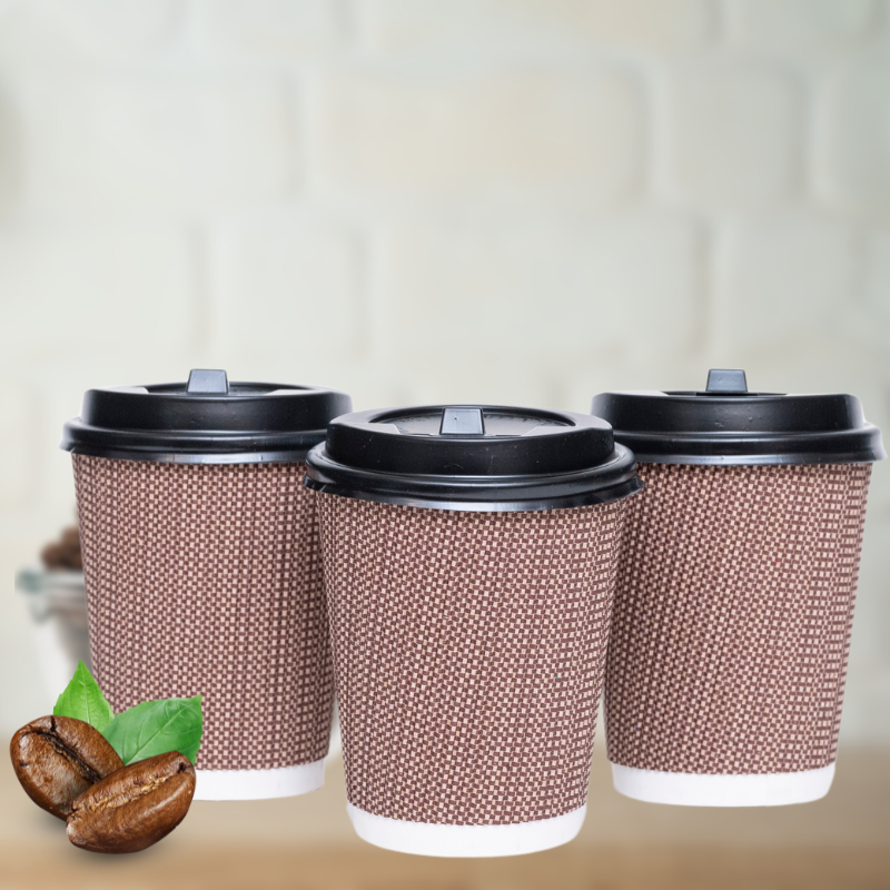 Coffee Ripple Cup with Lid (8oz)