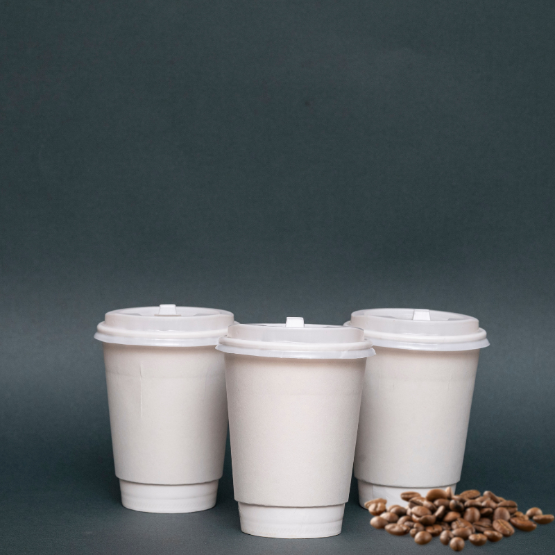 Coffee Cup Double Wall with Lid (12oz)